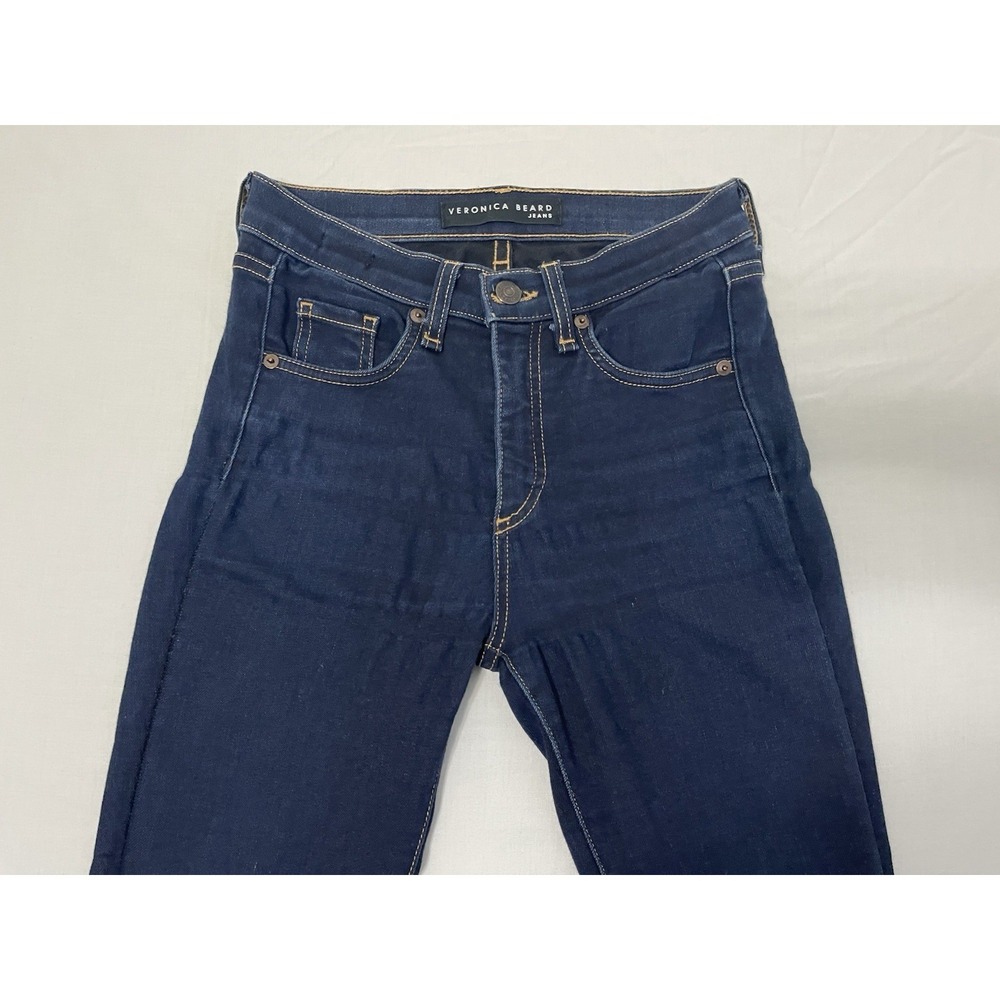 Veronica Beard Women's Kate 10" Skinny Jeans Vintage Wash Size 24 - Picture 2 of 8